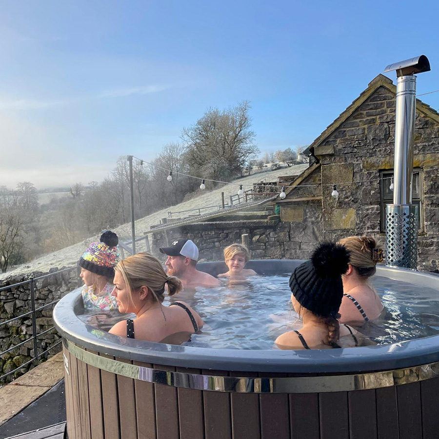 Hotub at Swainsley Holiday Cottages